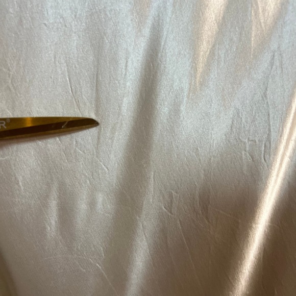 VTG 90s Y2K Satin Maxi Dress Sz Small Champagne Slip Gown Bias Cut Minimalist - Picture 12 of 13